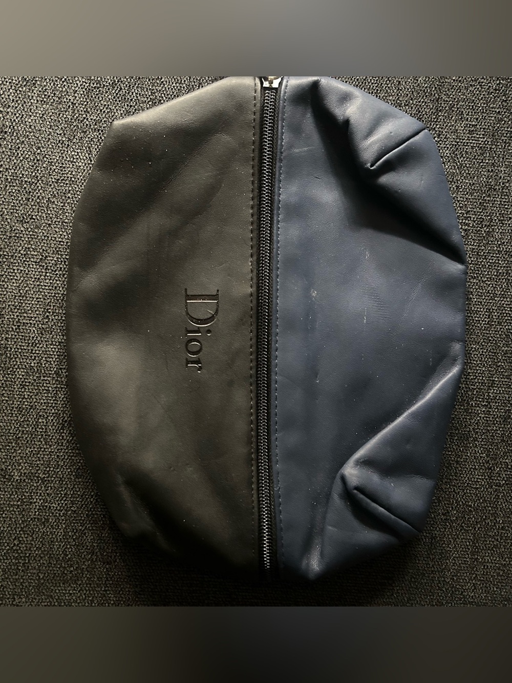 DIOR cosmetic bag Blue And Black Zippers